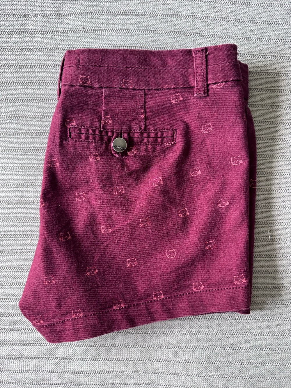 Harper Berry Shorts with Subtle Cat Motif